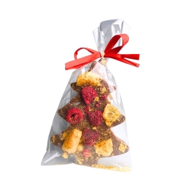 Choinka czekolada mleczna malina, mandarynka 40g